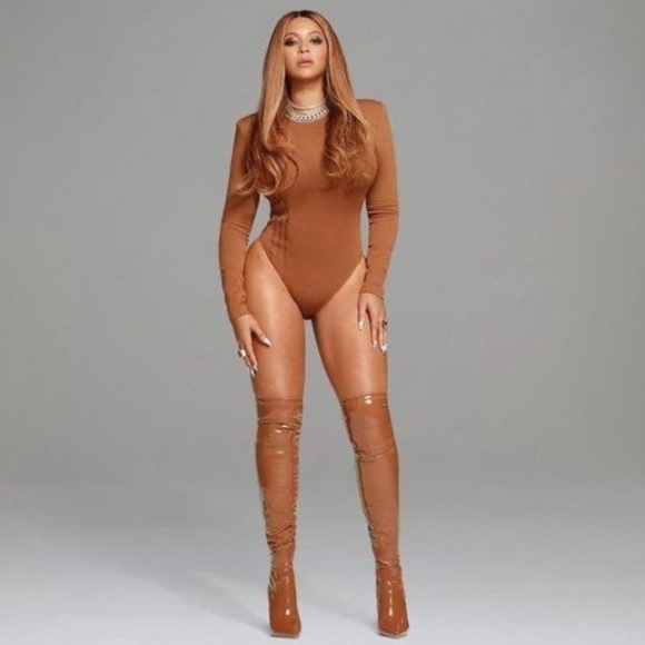 adidas Tops - Adidas x Ivy Park 3 Stripe Wild Brown Bodysuit Women’s Size S
